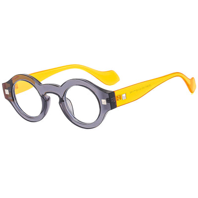 Gafas Retro Montura Pequeña Redonda Carey Marrón - Image 10
