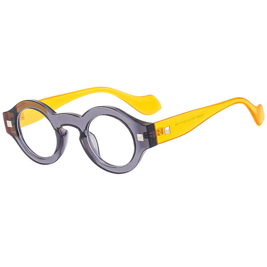 Gafas Retro Montura Pequeña Redonda Carey Marrón - Image 10
