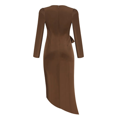 Vestido Slim Elegante con Detalle Asimétrico en Cadera - Image 5