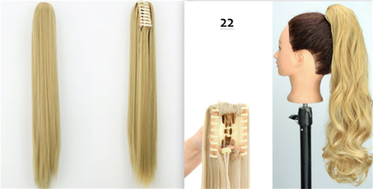 Peluca de Fibra Sintética con Clip Tipo Garra - Cabello Liso y Voluminoso - Image 35