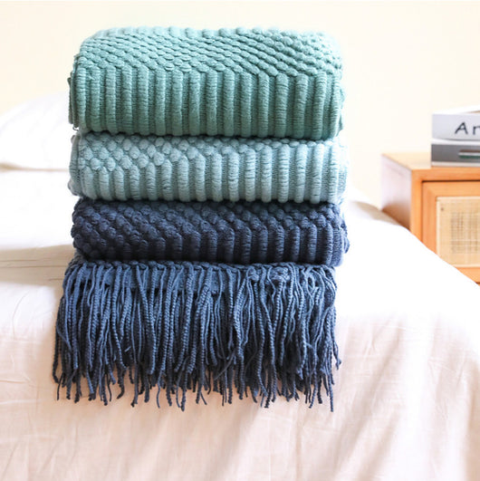 Manta Sofá Cama de Cachemira Suave con Borlas Decorativas - Image 16