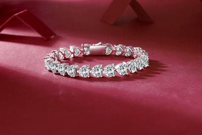Pulsera de Plata Lujo Diario - Conjunto Elegante con Moissanita Premium y Baño de Platino - Image 9