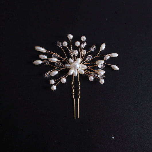 Peineta Nupcial de Cristal y Perlas Coreanas - Accesorio Artesanal para Novia - Image 4