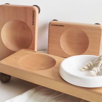 Comedero para Gatos de Cerámica con Base de Madera Sólida - Image 15