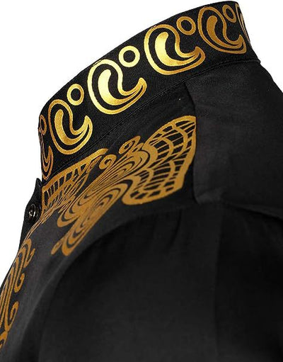 Conjunto Traje Africano Bronce para Hombre - Camisa y Pantalón - Image 14