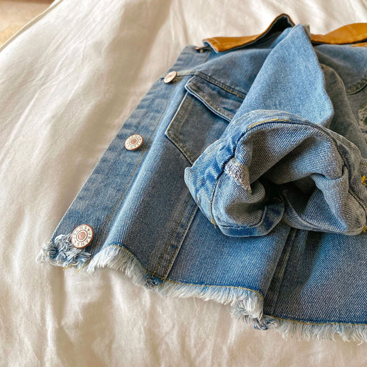Chaqueta de Mezclilla Infantil Unisex con Detalles de Costura - Image 9