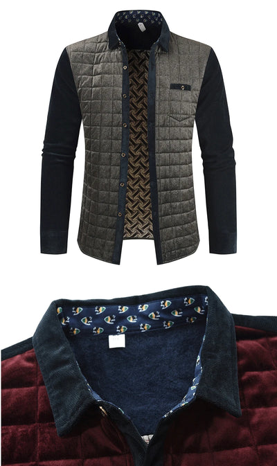 Abrigo de Cuadros en Bloques de Color para Hombre - Image 6