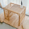 Mesa de Té Cuadrada Estilo Japonés con Almacenamiento Tatami