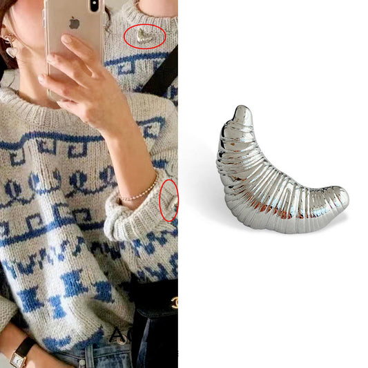 Broche Croissant de Plata - Diseño Exclusivo para Mujer con Estilo