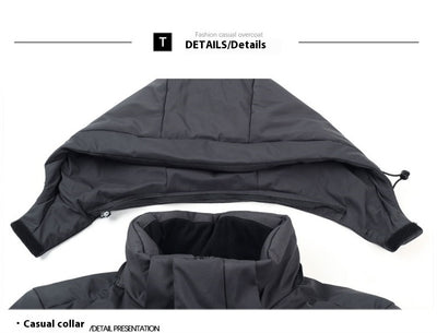 Chaqueta Acolchada de Pato con Gorro Desmontable - Abrigo Cálido Hombre - Image 25