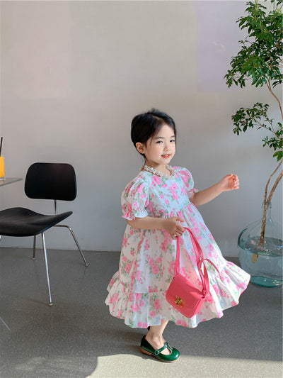 Vestido Infantil de Encaje Floral Estilo Dulce - Image 7