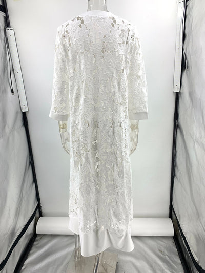 Blusa de Playa Holgada con Encaje - Camisa Vacacional Elegante - Image 9