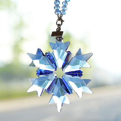 Adorno Cristal Copo de Nieve para Auto - Decoración Interior Elegante - Image 5