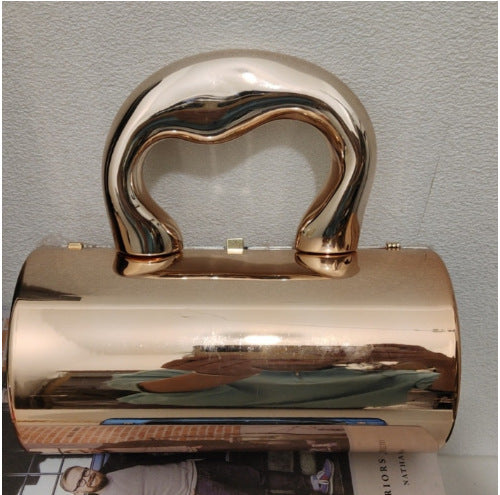 Bolsa Cilíndrica de Acrílico Transparente con Correa Cruzada - Image 10