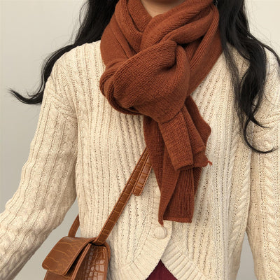 Bufanda Versátil Unisex de Color Sólido para Invierno - Image 14