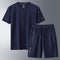 Conjunto Esportivo Masculino de Verão - Camiseta e Shorts em Seda Gelada