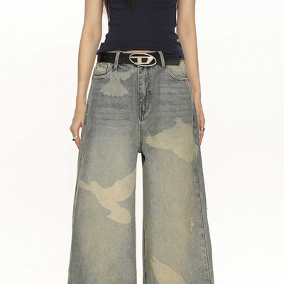 Jeans Personalizados con Estampado de Palomas - Diseño Chic y Moderno