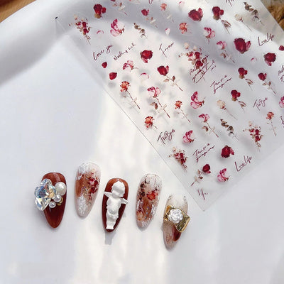 Adhesivos de Uñas con Flores de Rosa Deshidratadas - Image 7