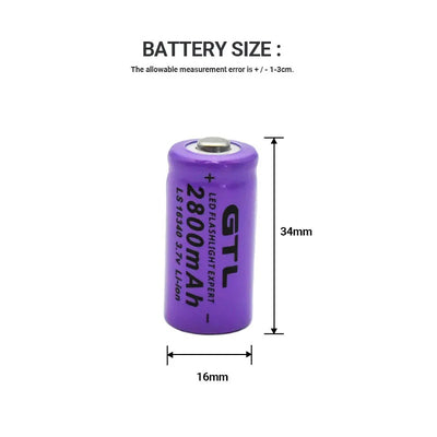 Linterna Táctica LED con Puntero Láser y Batería Recargable CR123A - Image 4