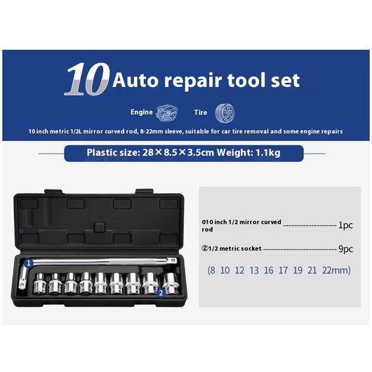 Kit de Herramientas Multifuncional para Reparación Automotriz con Llaves de Tubo - Image 7