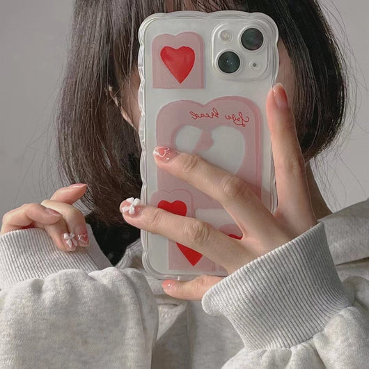 Funda de Celular Corazón Hueco con Encaje para Niñas - Image 7