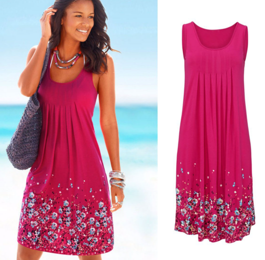 Vestido Floral Suelto sin Mangas para Verano - Casual y Cómodo - Image 16