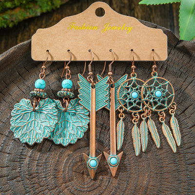 Aretes Geométricos Bohemios con Borlas Vintage para Mujer - Image 8