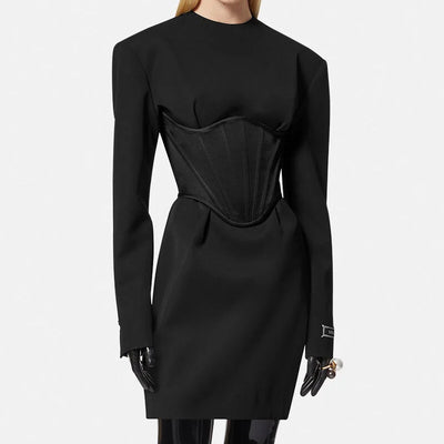 Conjunto Vestido Mini Dos Piezas Cintura Pez Otoño Invierno - Image 11