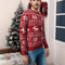 Suéter Navideño para Mujer Cuello Redondo Manga Larga Oversize