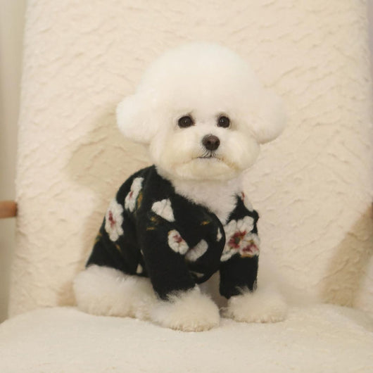 Suéter para Perro de Lana de Cordero con Flores - Image 6