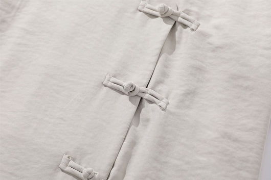 Camisa Corta Estilo Chino Tradicional con Botones de Rana para Hombre - Image 16