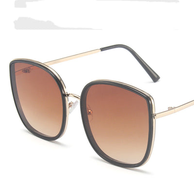 Gafas de Sol Circulares Metal Negro Estilo Trendy - Image 2