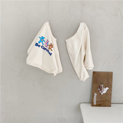 Conjunto de Buzo y Pantalón Infantil con Estampado de Osito Cartoon - Image 3