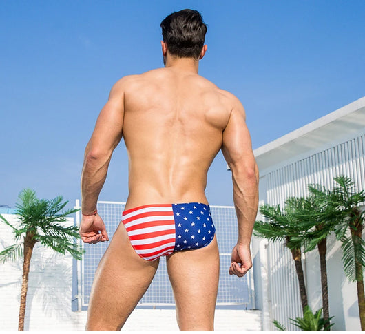Shorts de Baño Hombre Cintura Baja con Estampado Bandera - Image 17