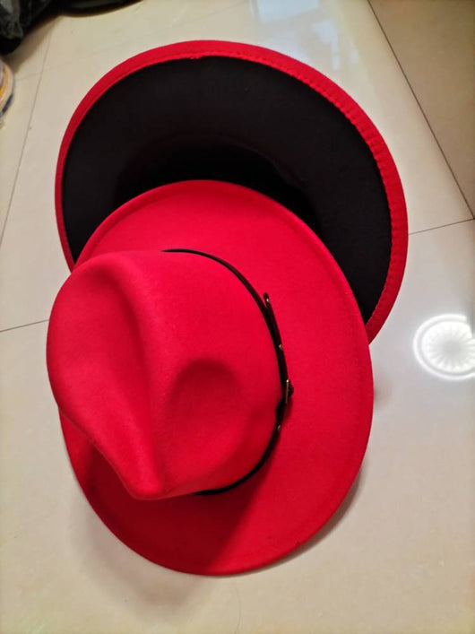 Sombrero Fedora Jazz con Combinación de Colores - Estilo Europeo y Americano - Image 14