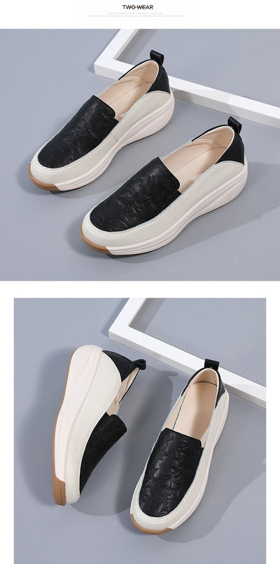 Tenis Blancos Mujer con Suela Gruesa y Cierre Slip-On - Image 17