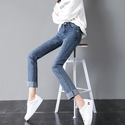 Pantalones Sueltos y Delgados de Nueve Puntos Versátiles - Image 9