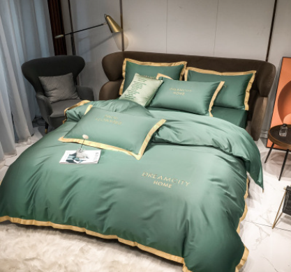 Juego de Cama Matrimonial Bordado Algodón Puro 4 Piezas Ala Ancha - Image 14