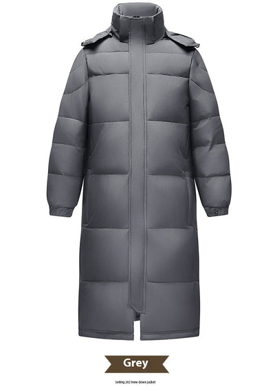 Abrigo Largo de Plumón de Pato Blanco para Hombre - Chaqueta Térmica Reforzada - Image 29
