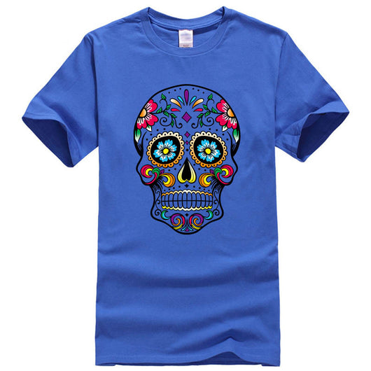 Camiseta Casual Estampado Calavera Manga Corta - Image 4