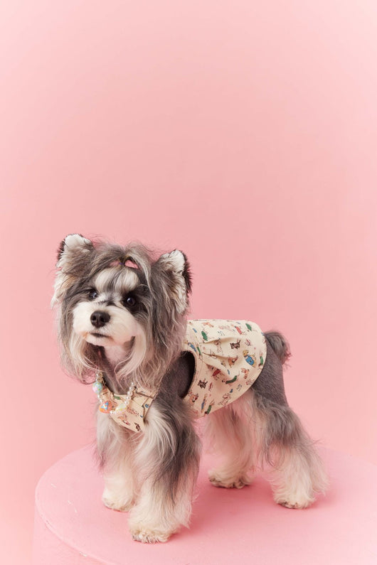 Falda Denim con Tirantes para Perros Pequeños Schnauzer y Maltés - Image 58