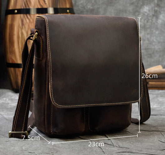 Bolso de Cuero Genuino para Hombre con Bandolera Simple - Image 6