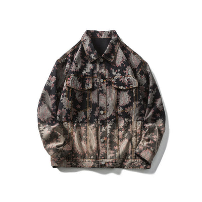 Chaqueta Casual Hombre Gradient Cashew Flower - Diseño Oversize Trend - Image 10