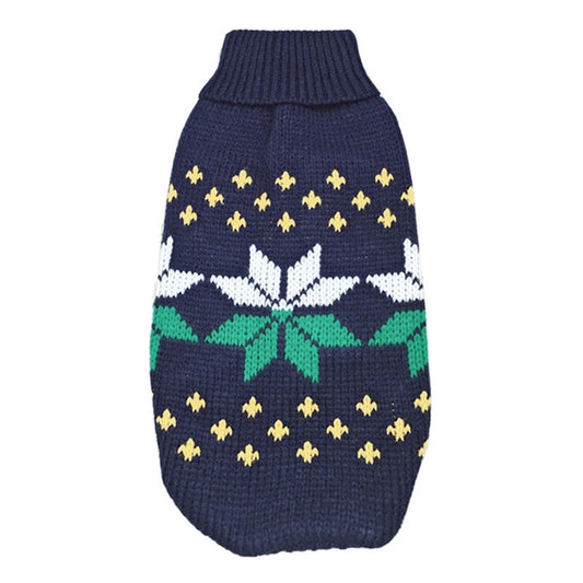Suéter de Cuello Alto para Mascotas con Diseño de Copo de Nieve Navideño - Image 2