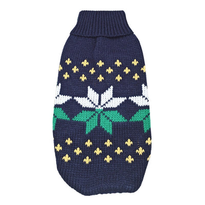 Suéter de Cuello Alto para Mascotas con Diseño de Copo de Nieve Navideño - Image 2