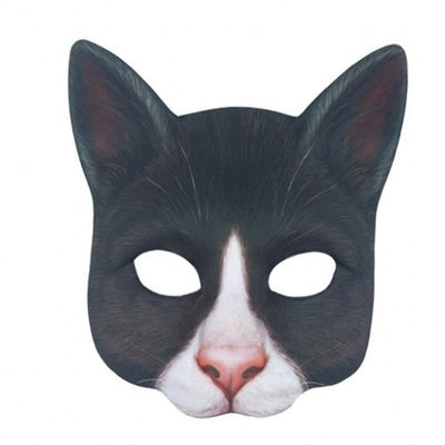 Máscara de Gato Blanco con Impresión Digital de Animales para Mascarada - Image 4