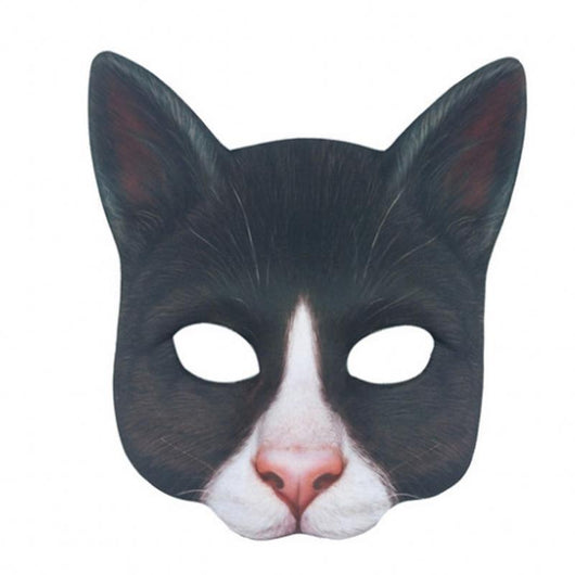 Máscara de Gato Blanco con Impresión Digital de Animales para Mascarada - Image 4