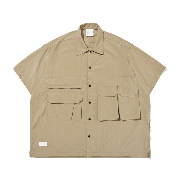 Camisa de Trabajo Retro Estilo Japonés Manga Corta para Verano