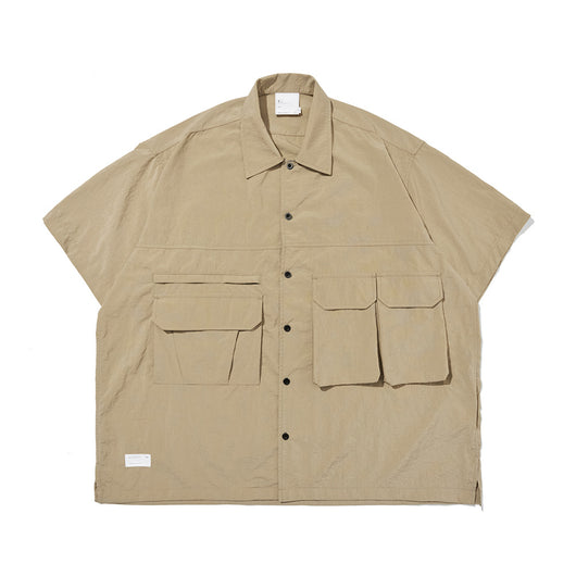 Camisa de Trabajo Retro Estilo Japonés Manga Corta para Verano - Image 2