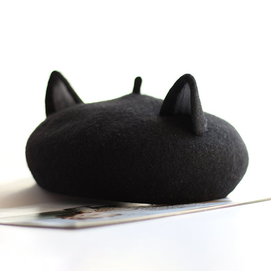 Boina de Fieltro de Lana con Orejas de Gato 3D - Image 12